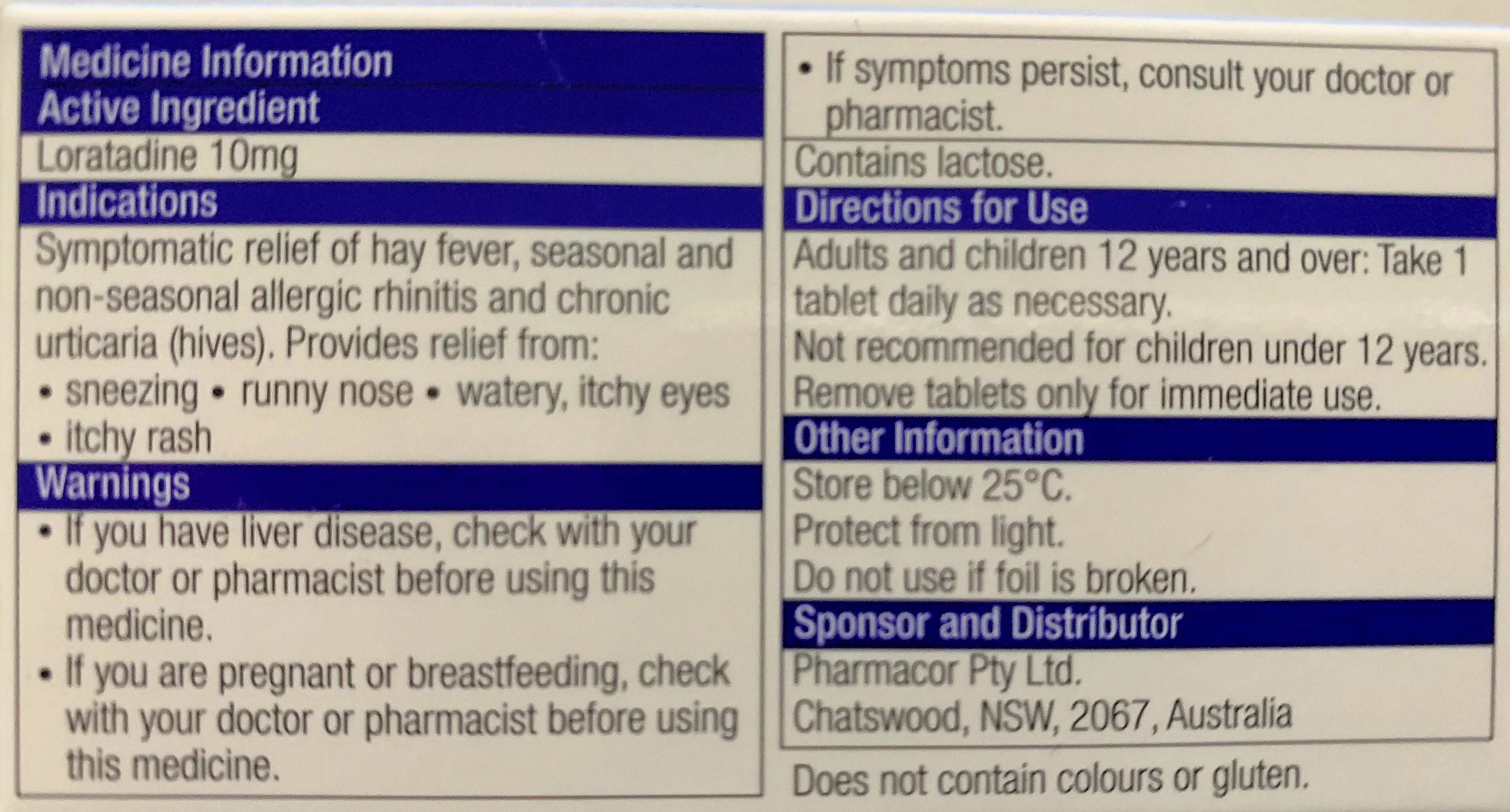 200 x Trust Loratadine, 10mg (GENERIC CLARATYNE ALTERNATE 10MG) - Image 3