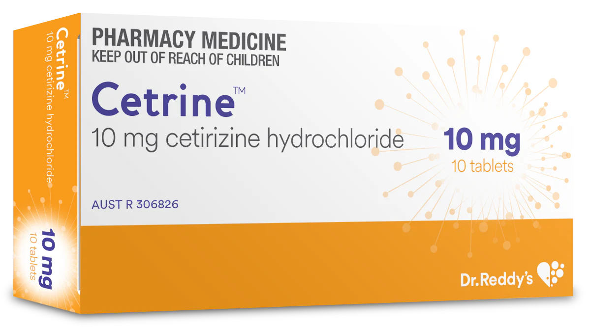 Cetrine, Dr Reddys Cetirizine Hydrochloride 10mg, Generic Zyrtec Alternative - Image 3